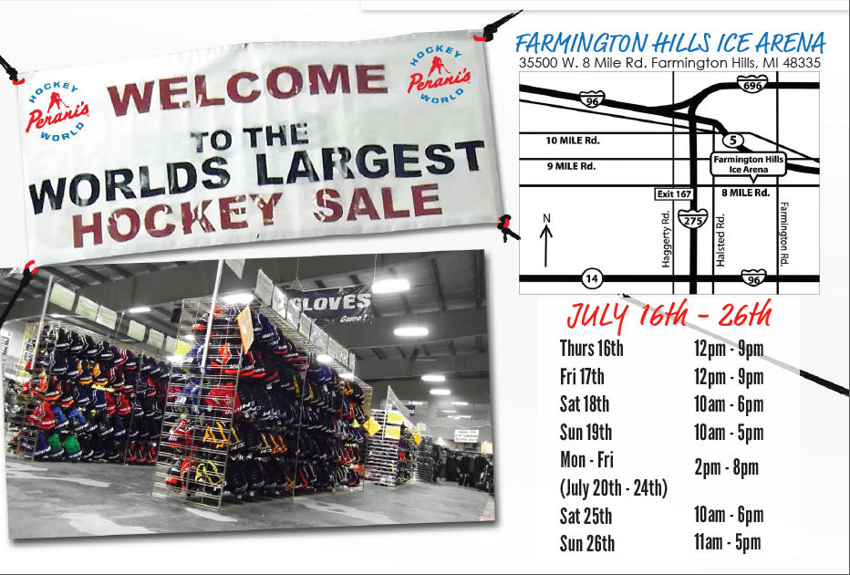 Perani's Hockey World Warehouse Clearance Sale